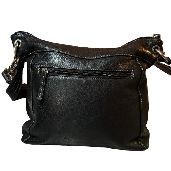Tignanello Black Leather Crossbody Bag Convertible Shoulder Bag - Picture 3 of 16